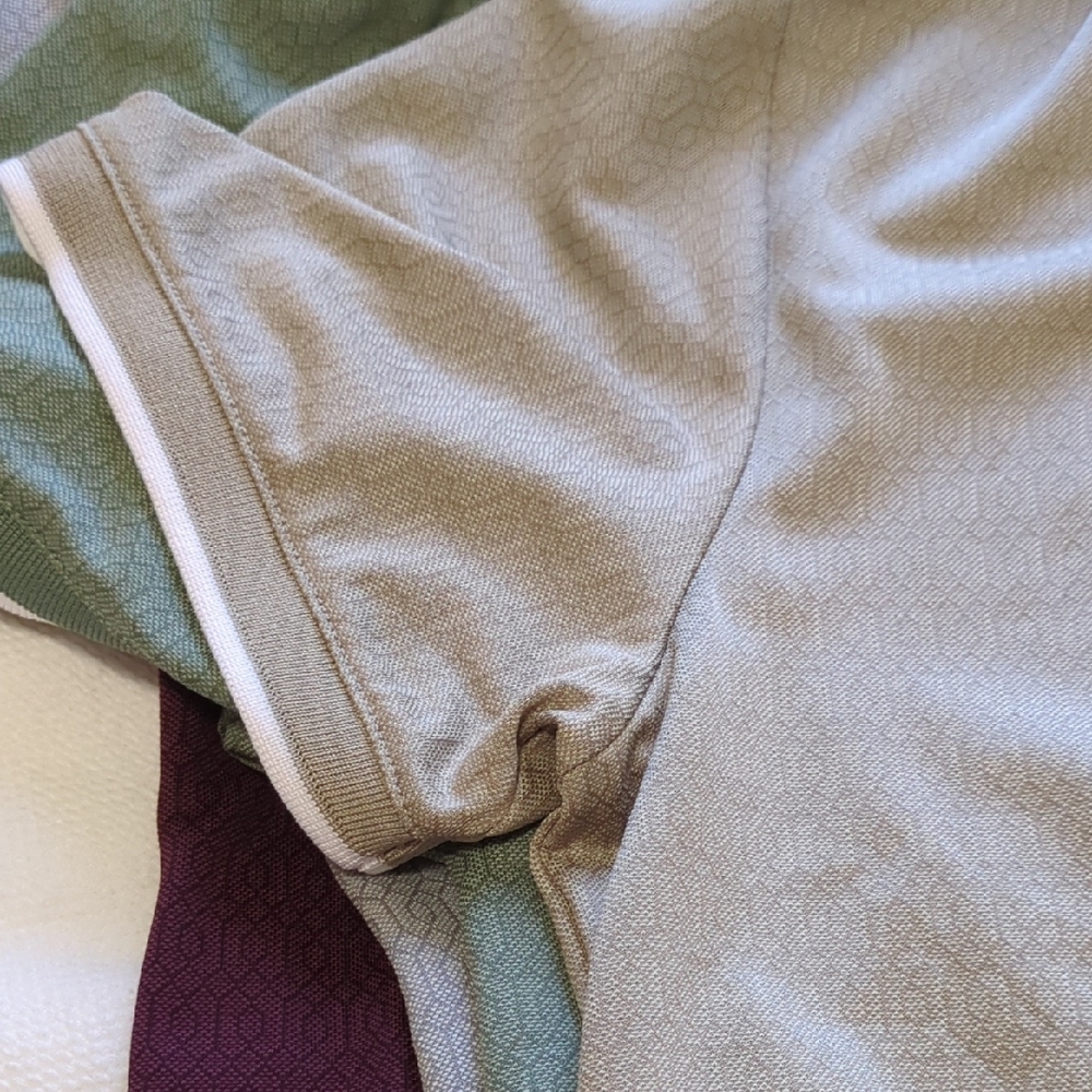 FLX Men's Polo Shirt - Gray, Green, and Burgundy - Picture 4 of 4